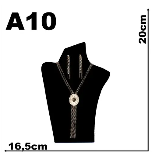 Expositor De Veludo Para Colar E Brinco A10 Sensual Pequeno Cód.1309