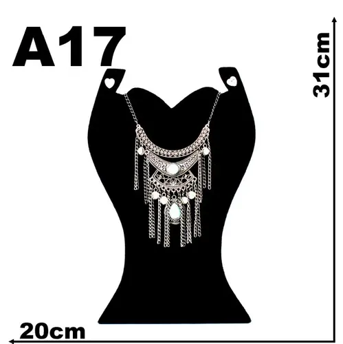 Expositor De Veludo Para Colar E Brinco A17 Busto Fashion Cód.1316