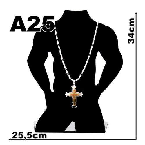 Expositor De Veludo Para Corrente A25 Busto Masculino Titular Cód.1324