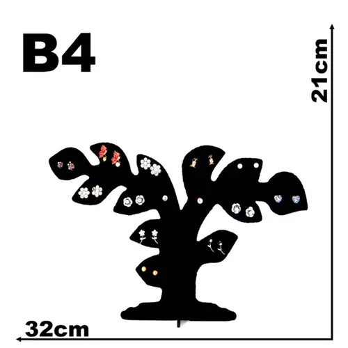 Expositor De Veludo Para Brinco B4 Árvore Bonsai Cód.1356
