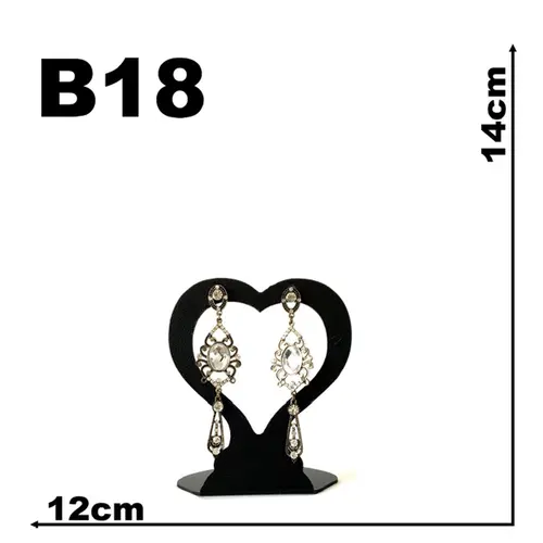 Expositor De Veludo Para Brinco B18 Mini Coração Vazado Para Brinco Cód.1370