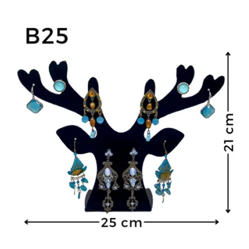 Expositor De Veludo Para Brinco B25 Alce P/brincos Cód.1377