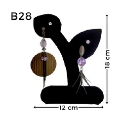 Expositor De Veludo Para Brinco B28 Folha P/2 Pares Cód.1380