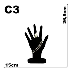 Expositor De Veludo Para Anel C3 Mão Cód.1385