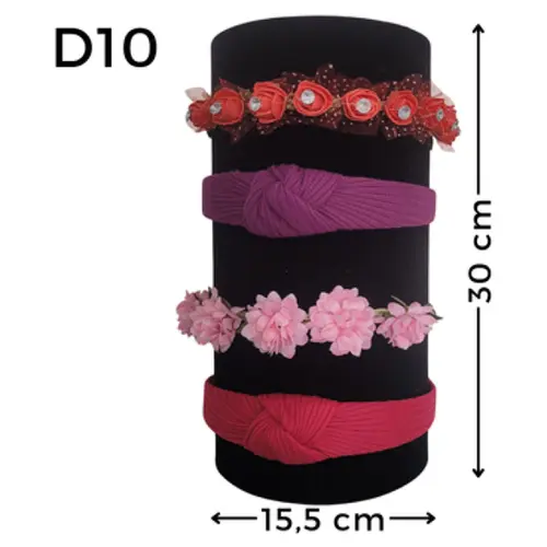 Expositor De Veludo Para Tiara Adulto D10 Para Balcão Sem Suporte 15,5 X 30 Cód.1407