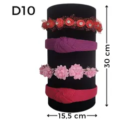Expositor De Veludo Para Tiara Adulto D10 Para Balcão Sem Suporte 15,5 X 30 Cód.1407