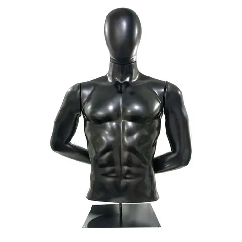 Busto Plástico Masculino Com Braços E Base Cód.1149