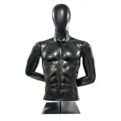 Busto Plástico Masculino Com Braços E Base Cód.1149